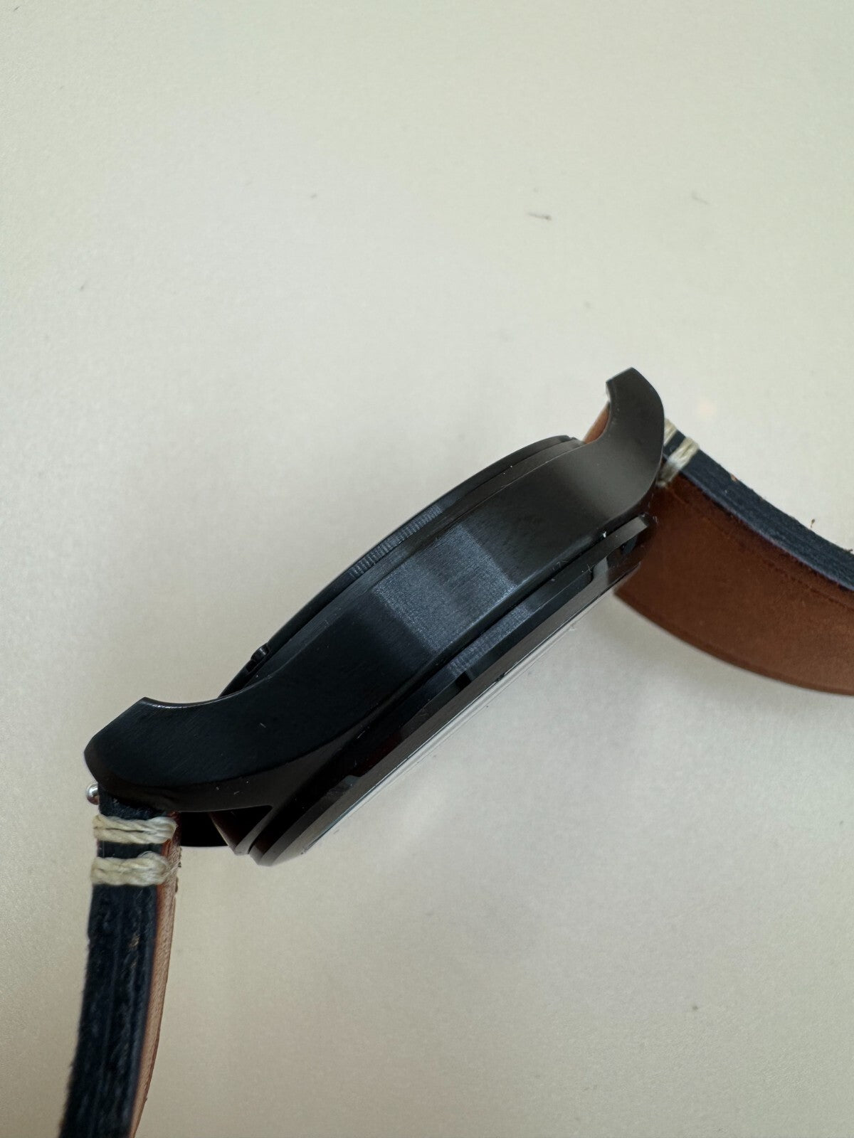 Jack Mason JM-A101-005 Aviation Black PVD Pilot Watch Leather Strap 42mm - Rare