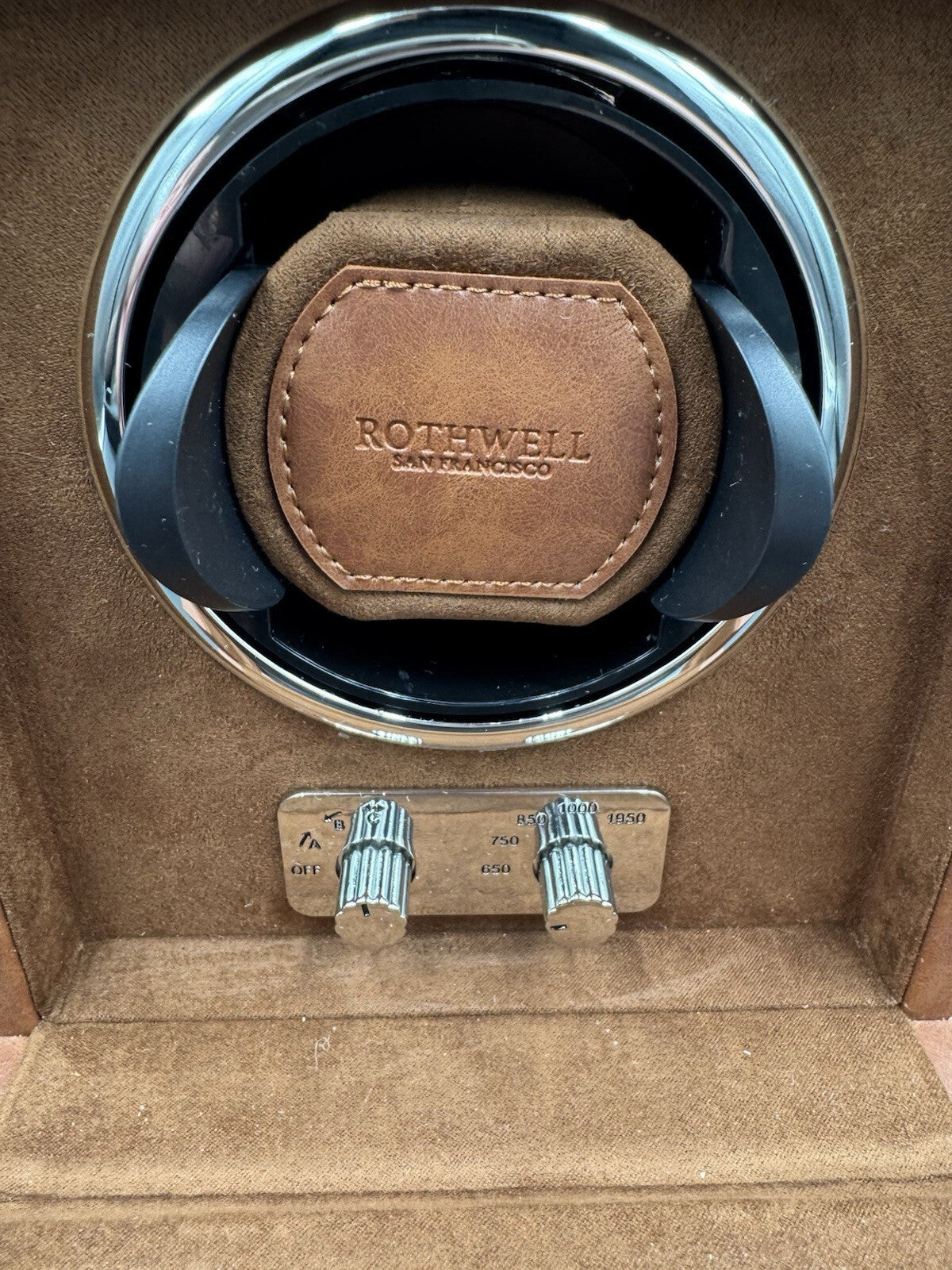 ROTHWELL SINGLE WATCH WINDER FOR AUTOMATIC WATCHES W/ QUIET MOTOR NEAR Mint Cond