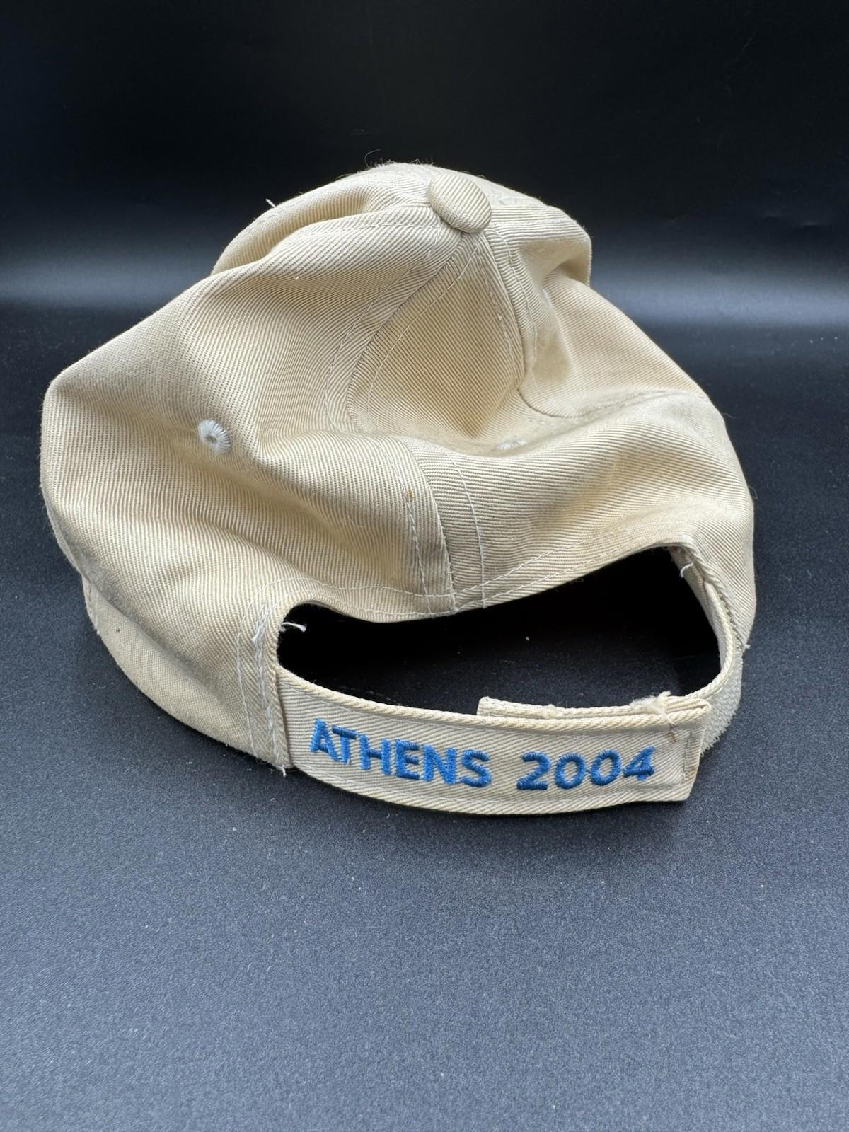 Vintage Athens 2004 Olympics High Official Hat Signed Stefano Baldini Marathon G