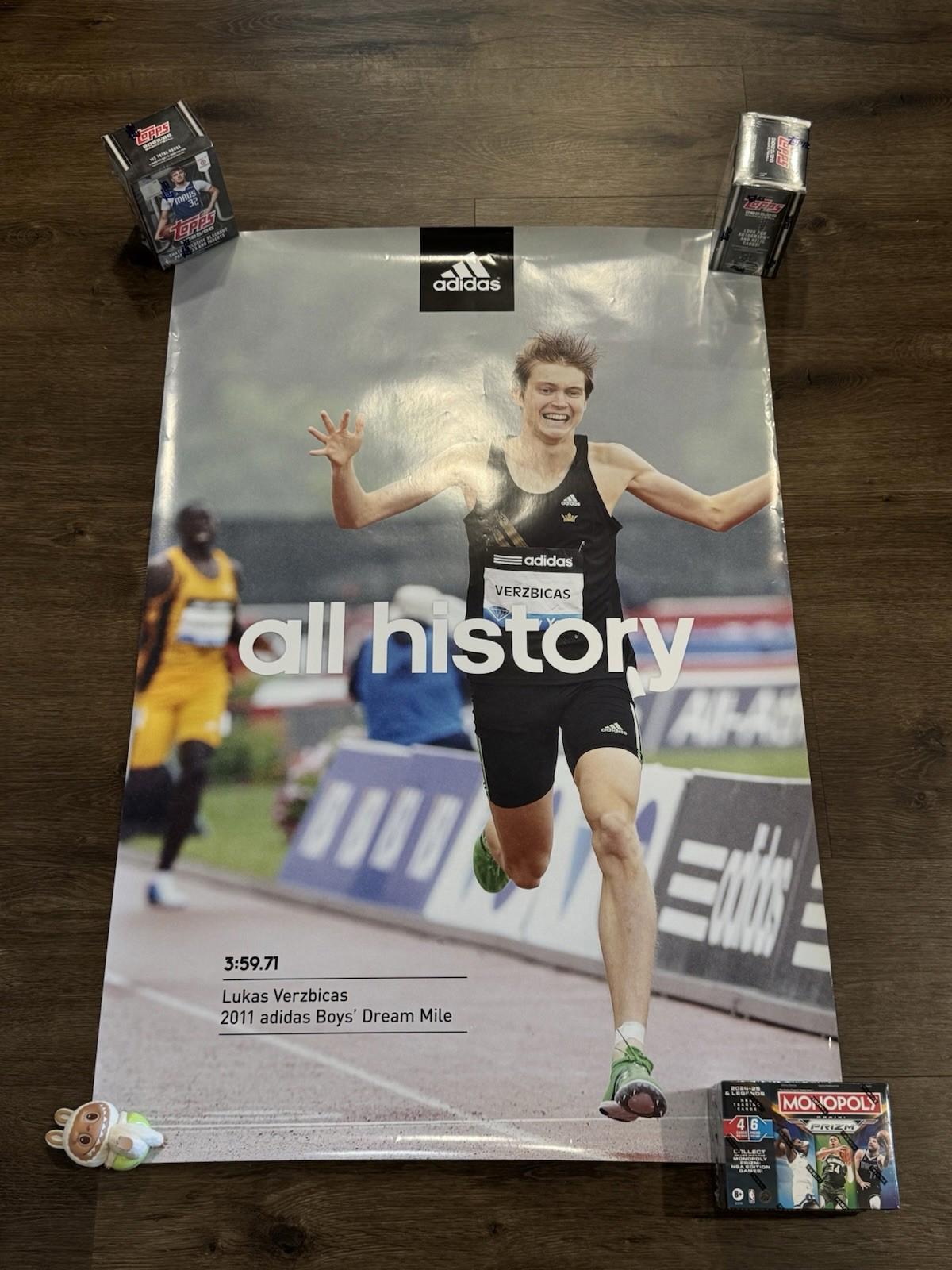 Adidas Lukas Verzbicas Boys' Dream Mile 2011 Poster 24x36 Track Rare All History
