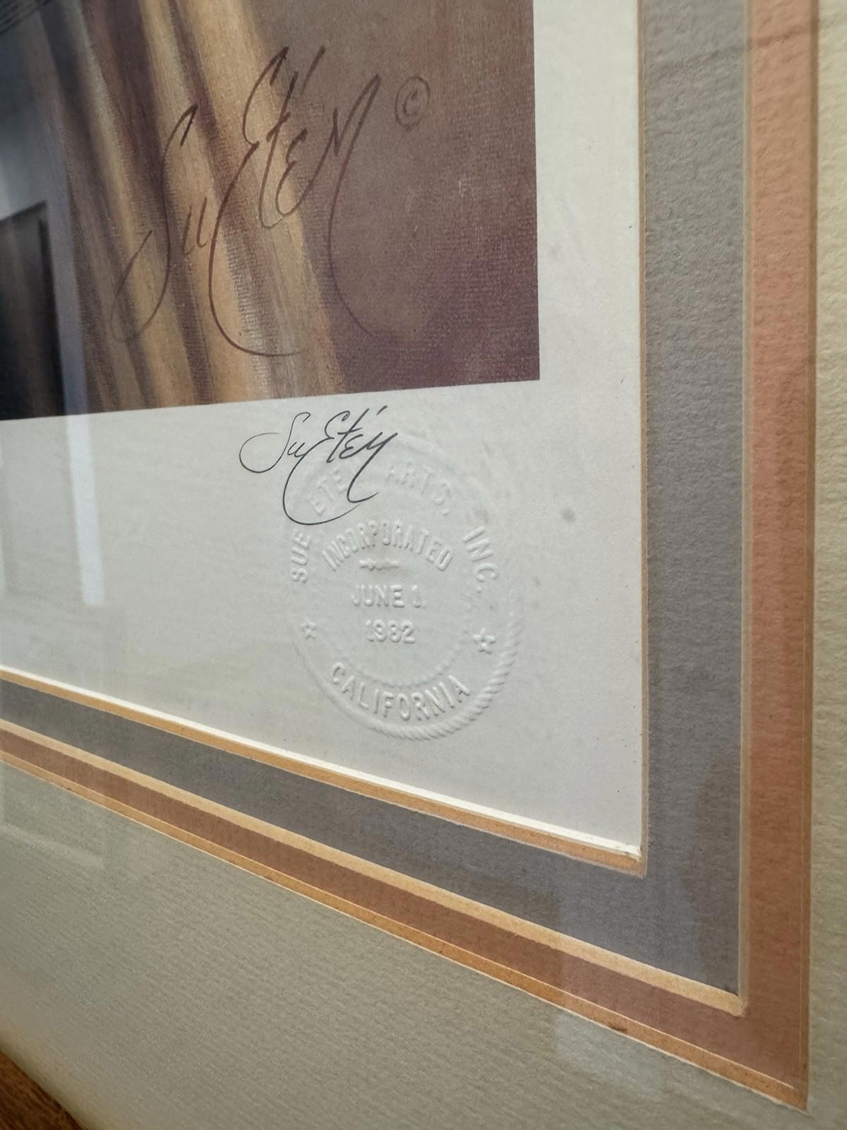 Sue Etem Lisa's Loving Arms Signed Lithograph 144/350 Framed Limited Edition VG+