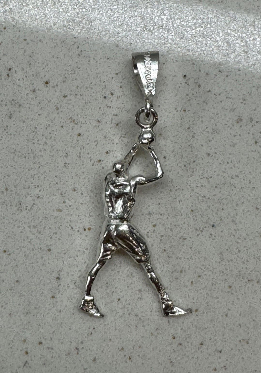 Basketball Player Shooter Solid .925 Casted Sterling Silver