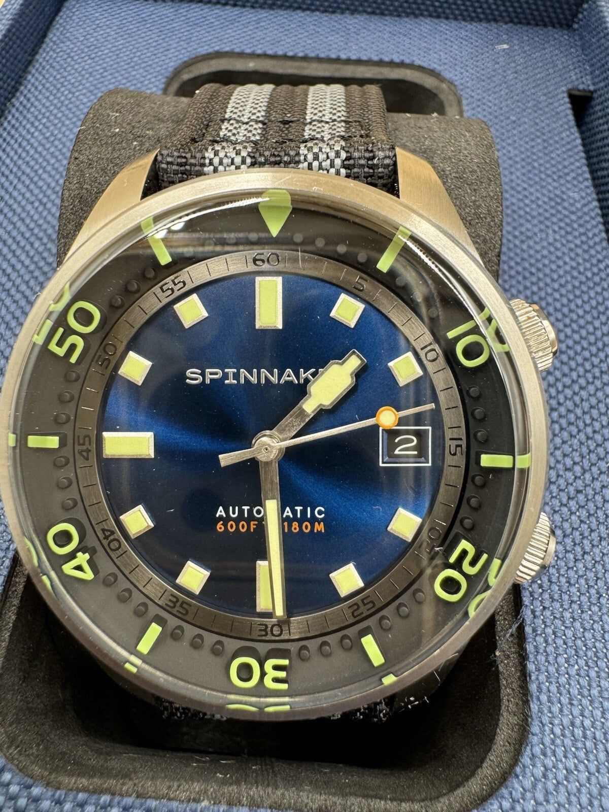 Spinnaker Bradner Stainless Steel Case Blue Dial Men's Watch SP-5062 Very Good C