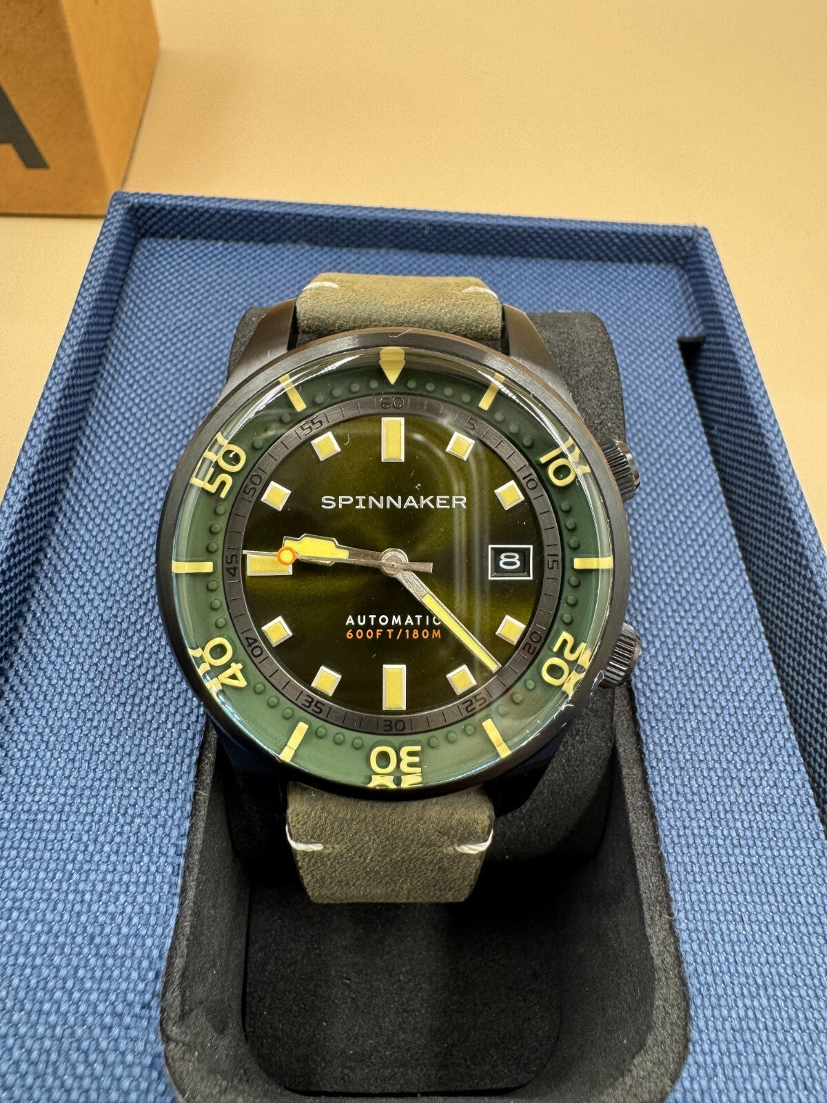Spinnaker Bradner SP-5062-04 Automatic Men’s Watch 42mm Black Green Dial NWT Box