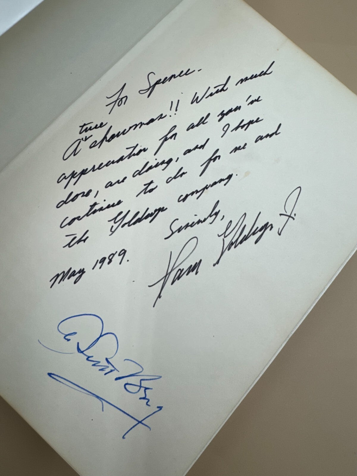 Goldwyn A Biography Signed by A Scott Berg & Samuel Goldwyn - Very Rare Piece NM