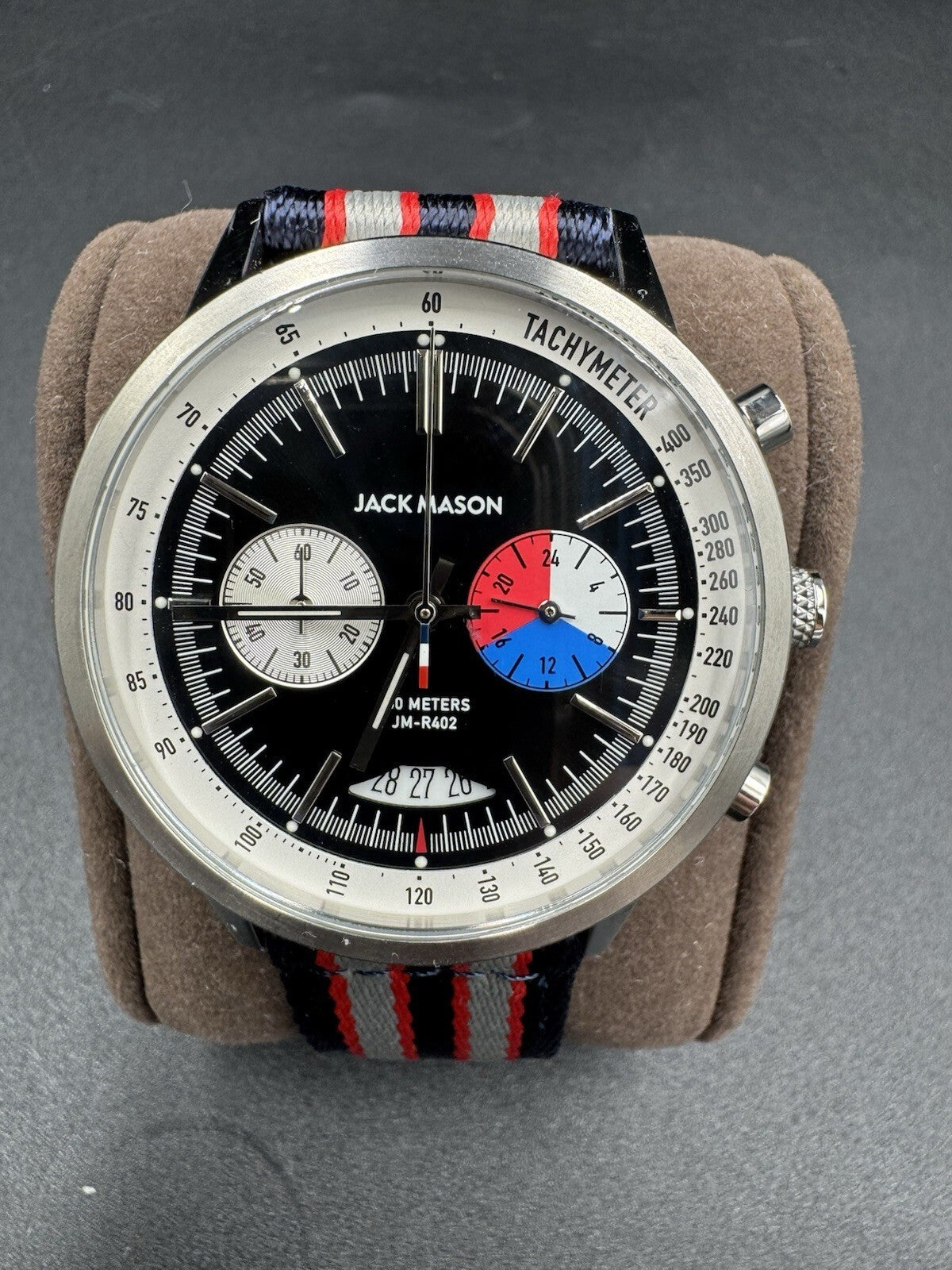 Exquisite JACK MASON "57" Racing Chronograph Quartz Men's Watch JM-R402-003 Nylo