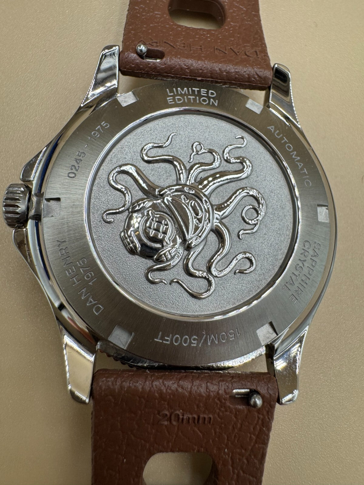 Dan Henry 1975 Skin Diver Watch Automatic Movement Limited Edition 0245 150m NM+