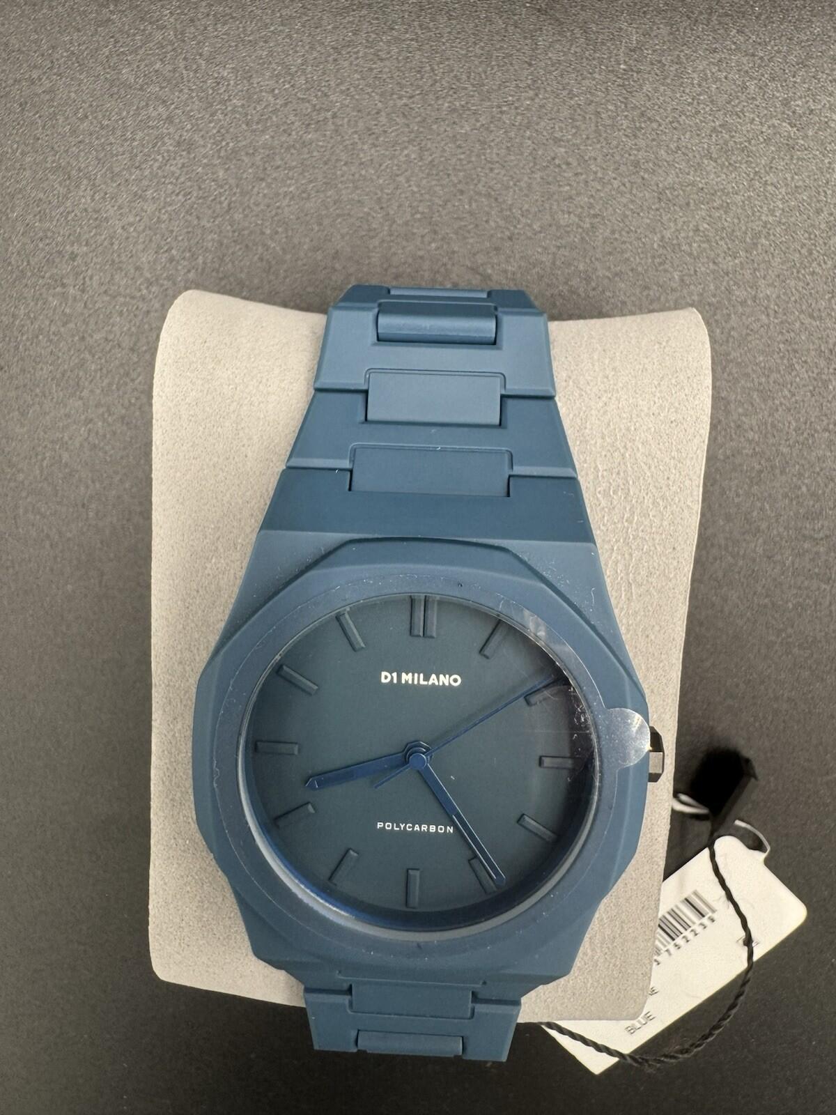 D1 MILANO watch men's PCBJ21 Polycarbon Navy Blue Polycarbonate Brand New Sealed