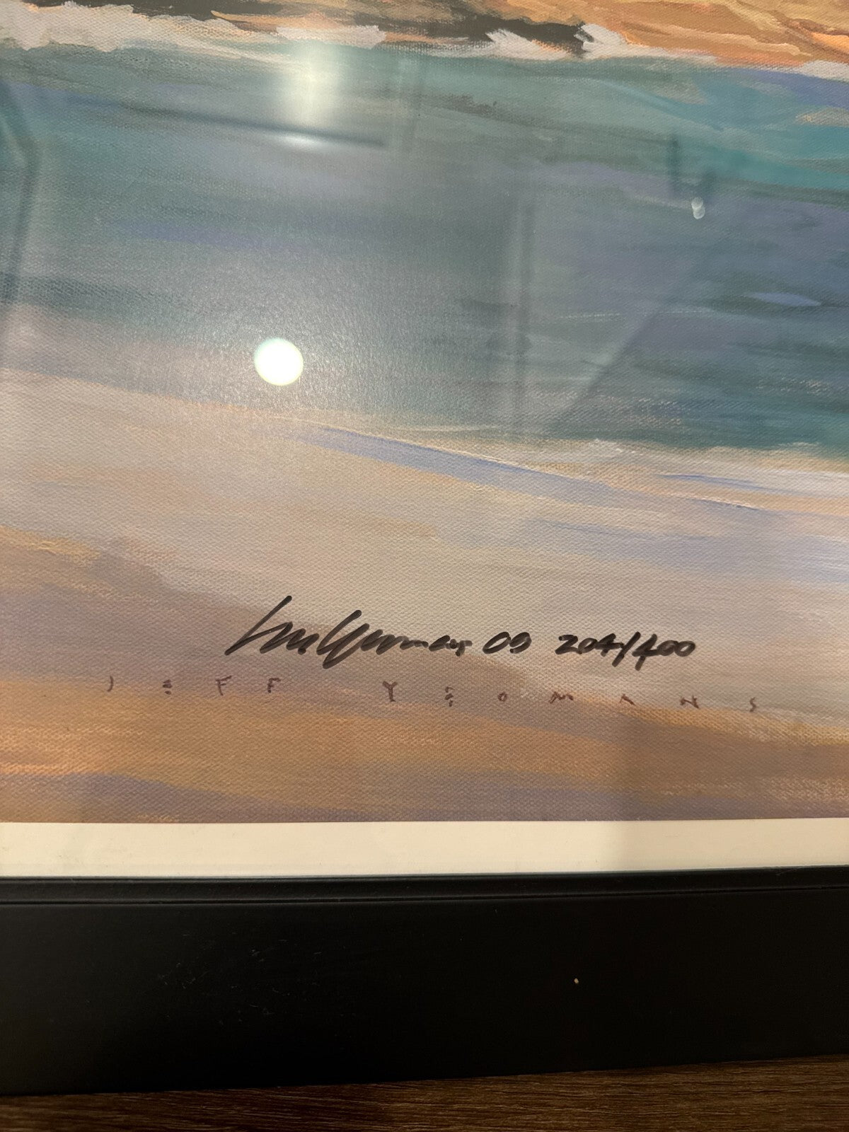 Jeff Yeomans Signed Print 204/400 La Jolla California Beach Framed San Diego Art