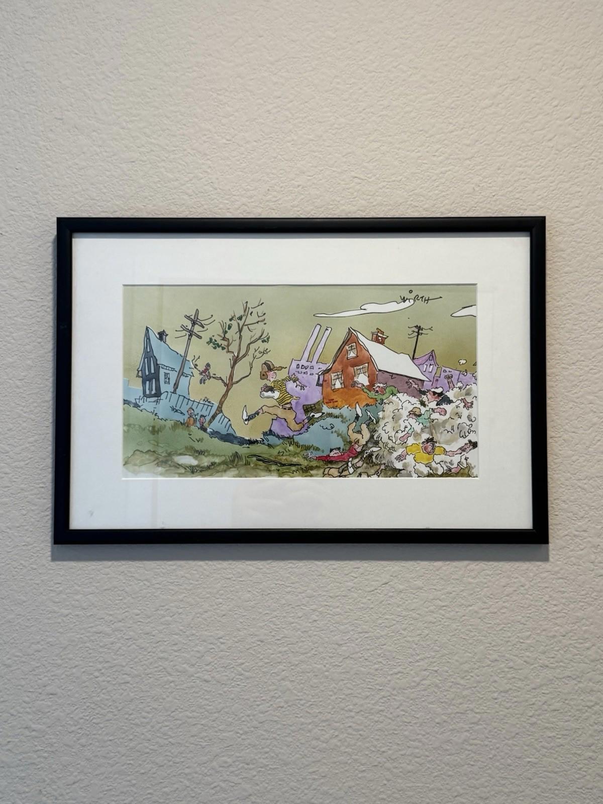 Cliff Wirth Signed Original Cartoon Art Framed One of One