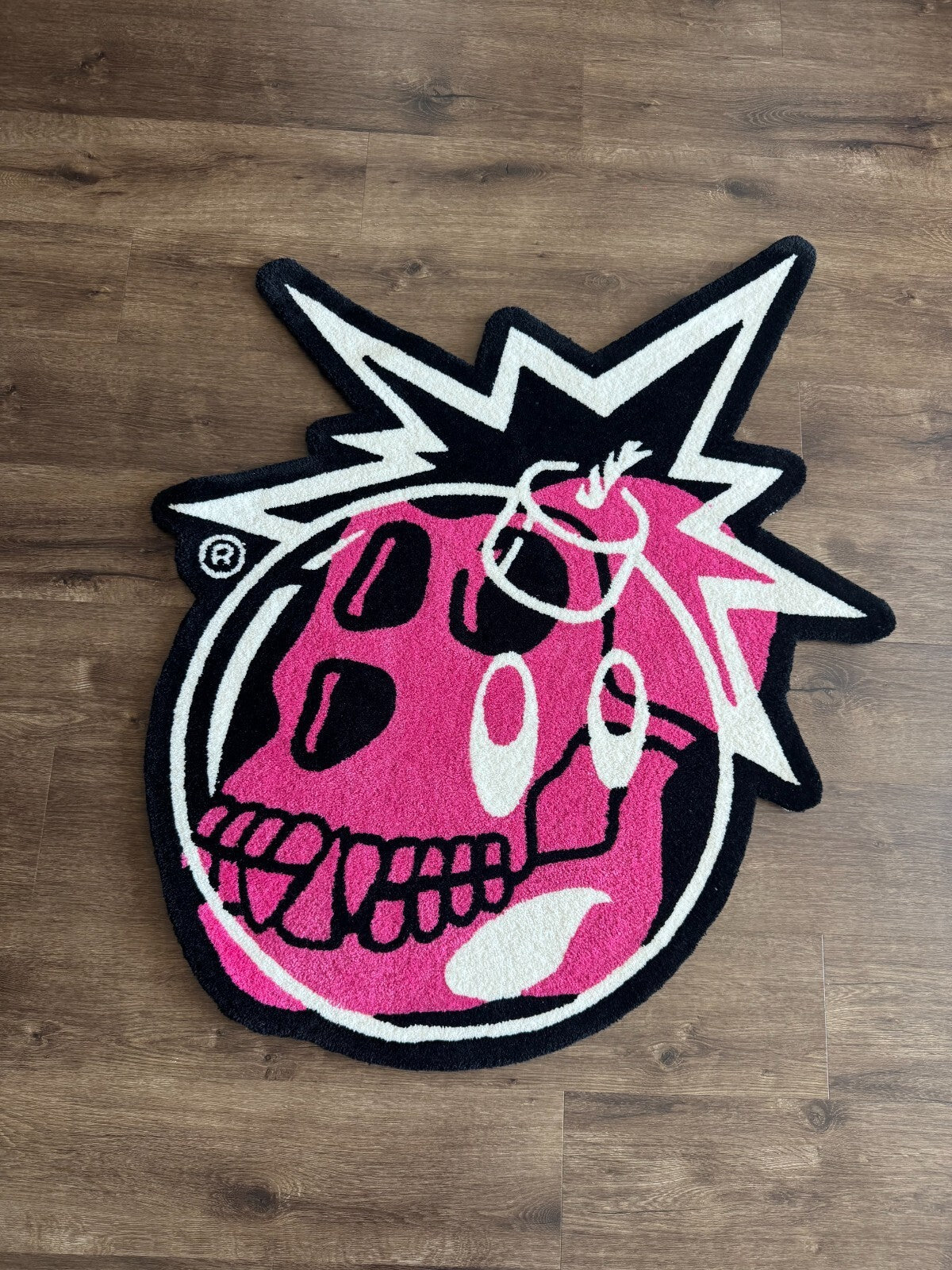 THE HUNDREDS BORED APE YACHT CLUB RUG 2021 BAYC Skull Logo Adam Bomb Black Pink