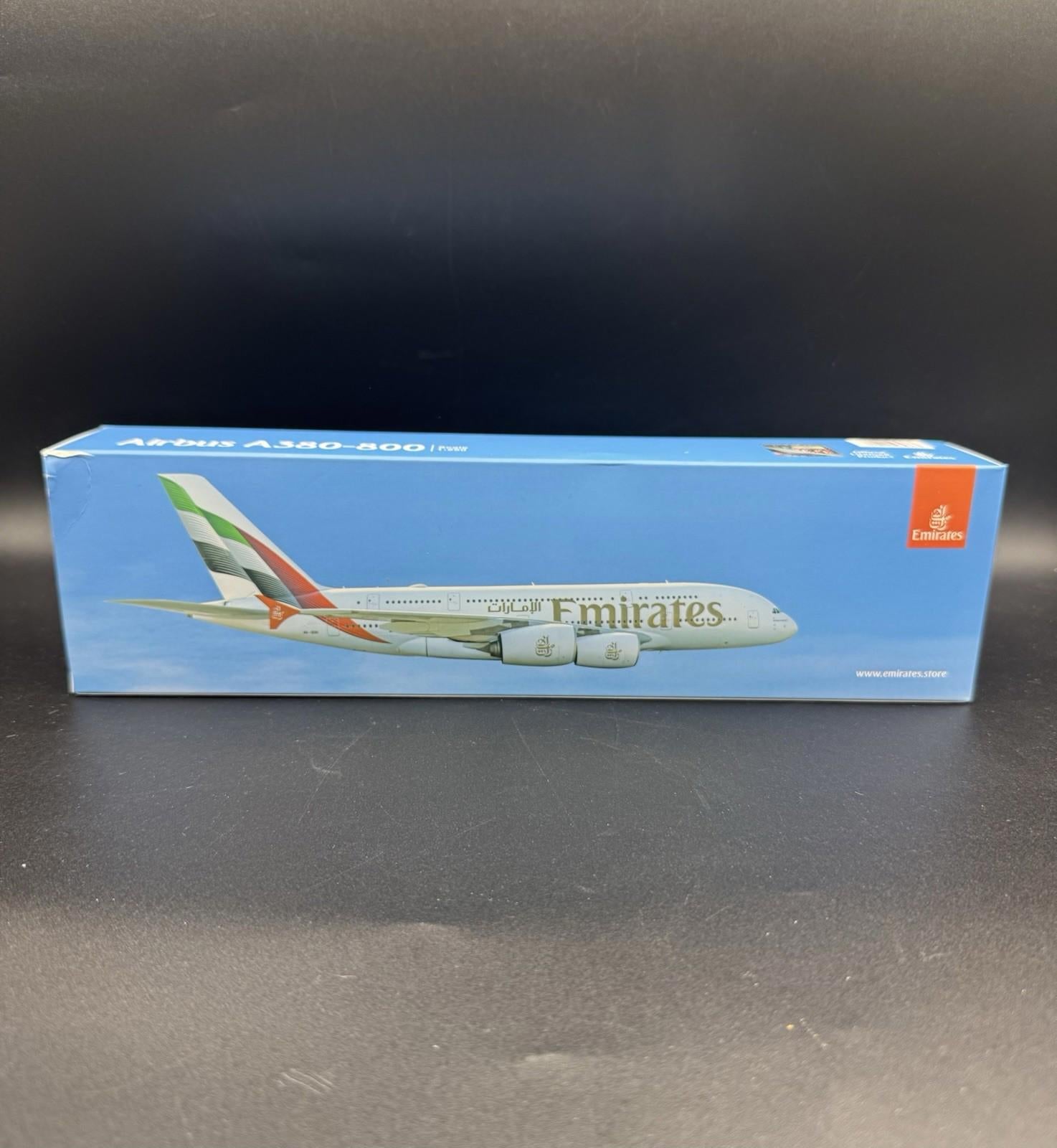 Emirates Airbus A380-800 1:250 Model Plane 2026 UAE Tailfin NEW Box See Conditio