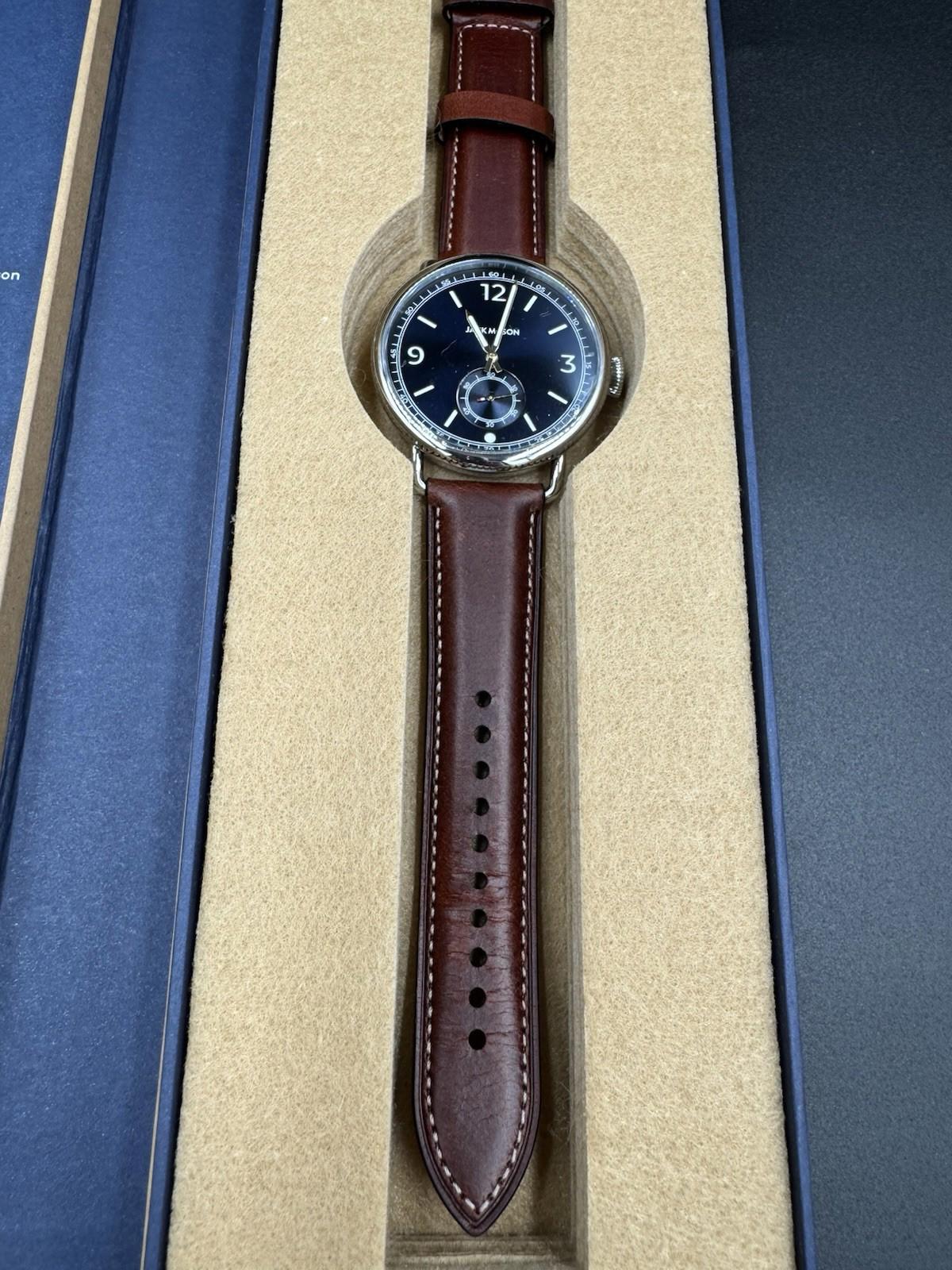Jack Mason JM-A601-003 Avigator 3 Hand - 45mm Warm Grey Dial Brown Leather Band