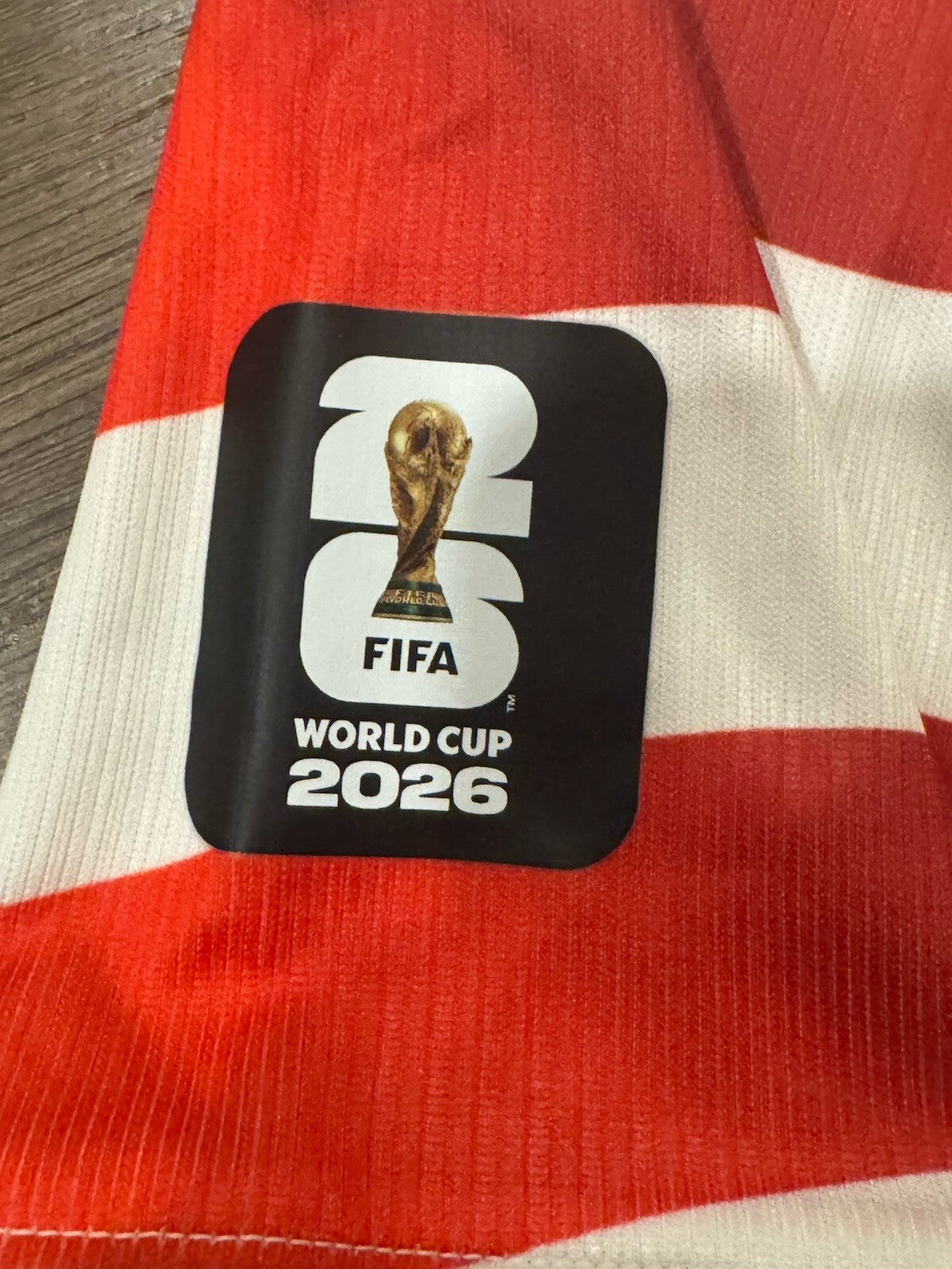 US Men's National Team Soccer Youth Jersey Size L With 2026 World Cup Logo FIFA