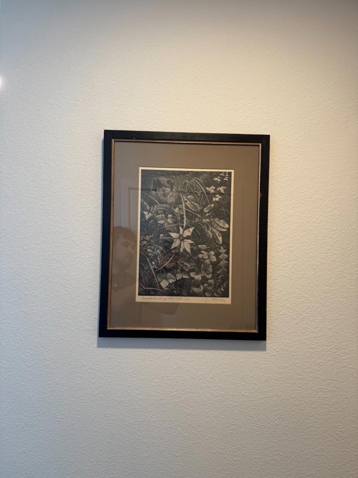 Vintage Wilhelm Heise Original Lithograph Nächtliche Blumenstücke Botanical 1925