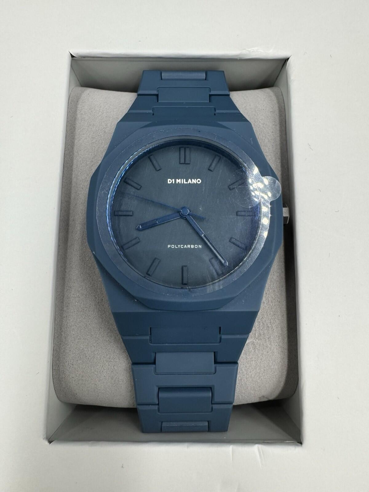D1 MILANO watch men's PCBJ21 Polycarbon Navy Blue Polycarbonate Brand New Sealed