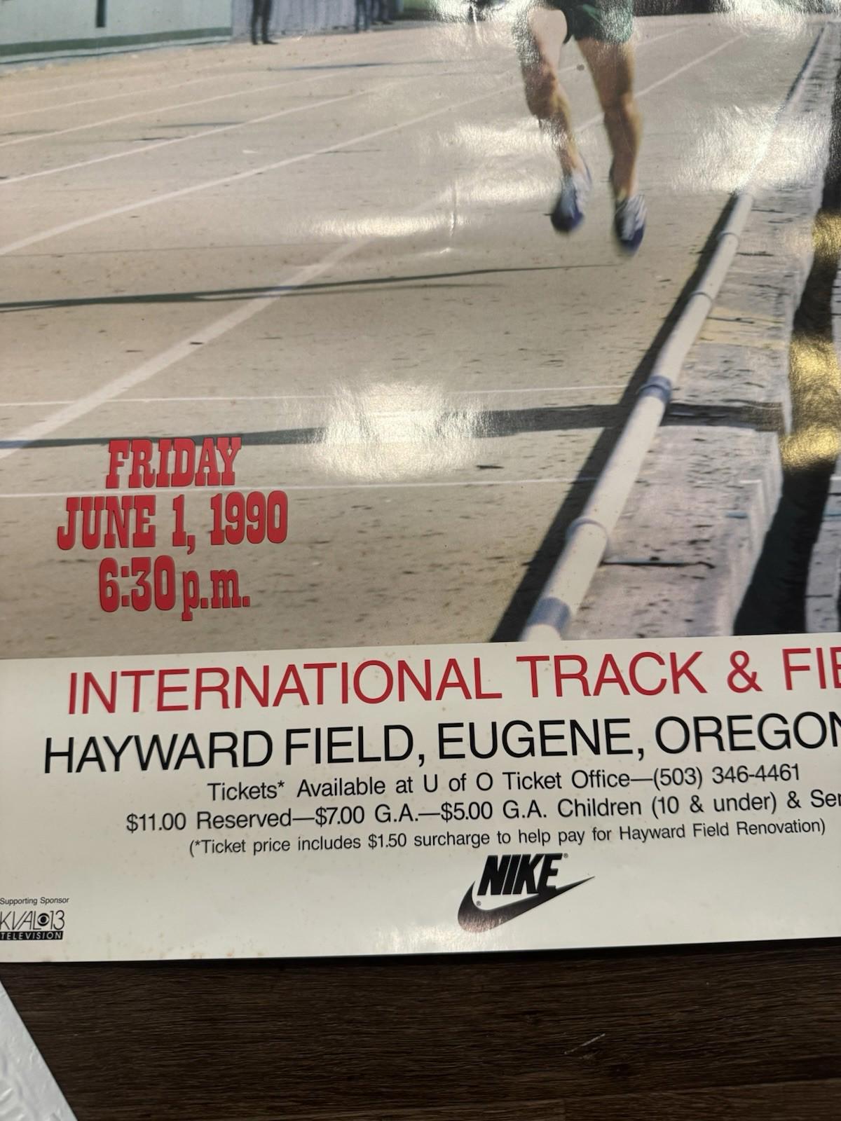 The Prefontaine Classic Poster 1990 Hayward Field Eugene Oregon 24x16 Very Rare