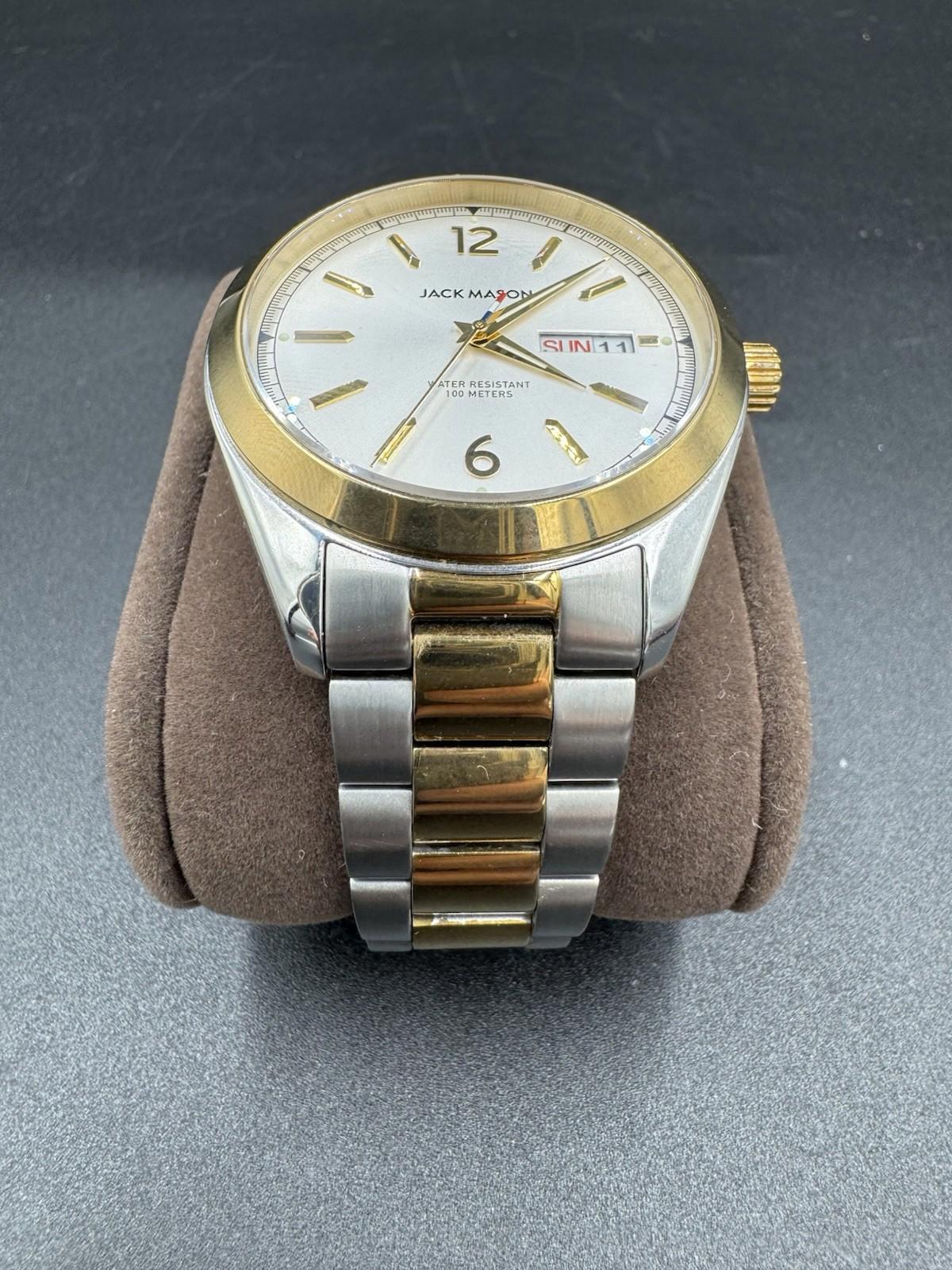 Jack Mason Men's Canton Two Tone Watch Texas Designed Gold Mix JM-H101-006 Great