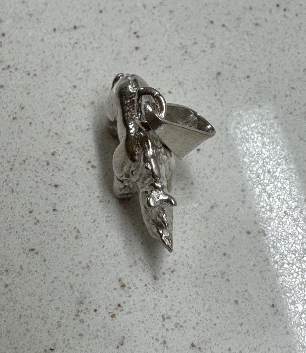 .925 Sterling Silver 3-D RHINOCEROS CHARM Rhino Africa .925