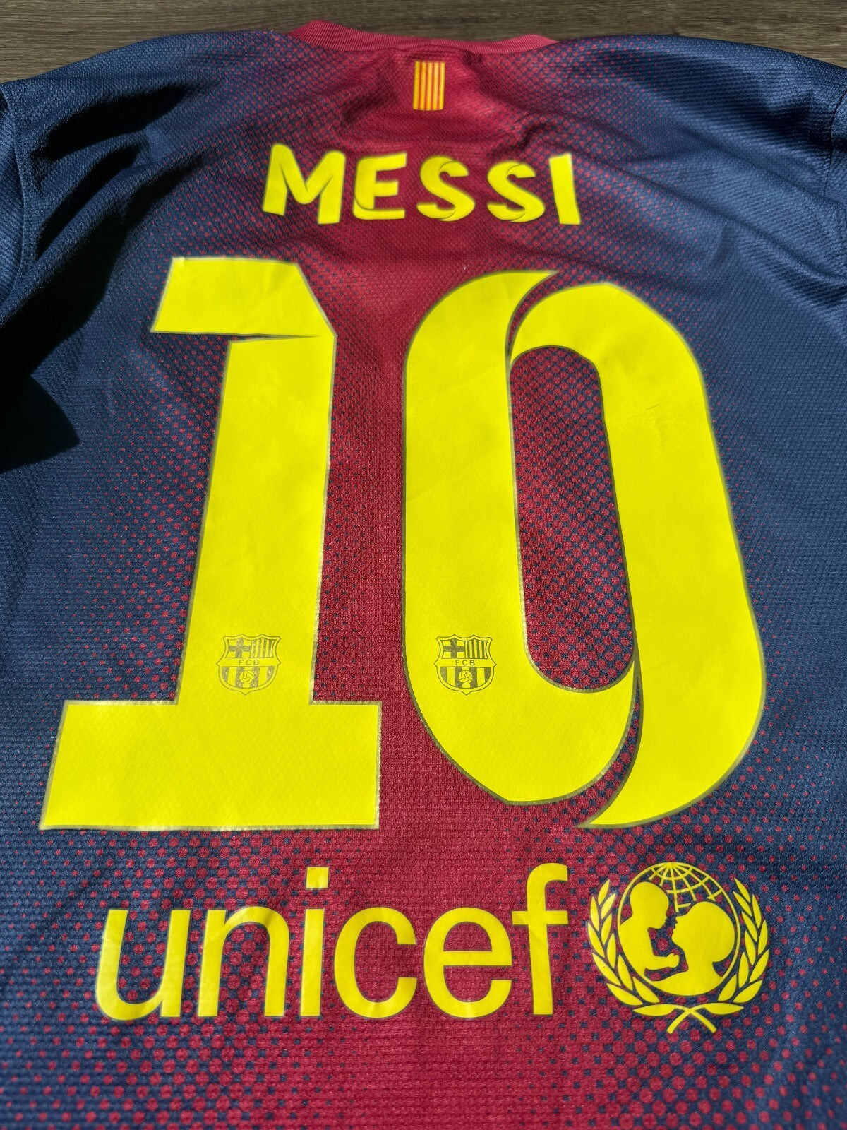Barcelona 2012- 2013 Home football Nike Long Sleeve Jersey #10 Messi Size Medium