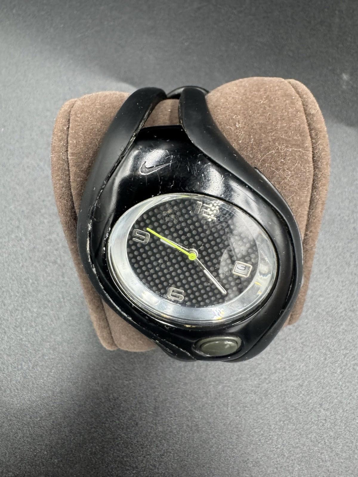 Nike Quartz Watch WR0078 Women 100m Triax Black Date Backlight Analog New Batter