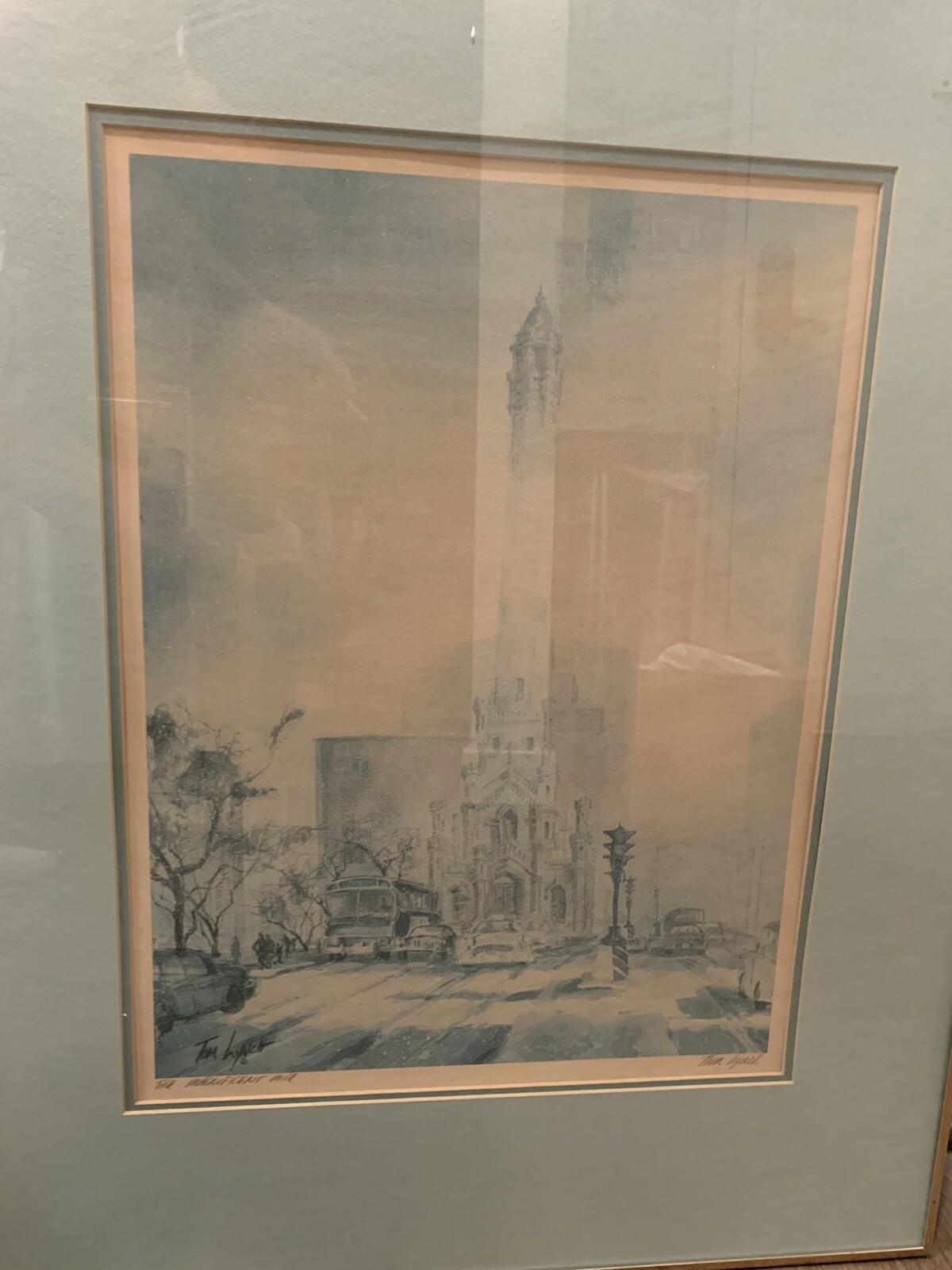 Tom Lynch Framed & Dbl. Matted The Magnificent Mile Chicago