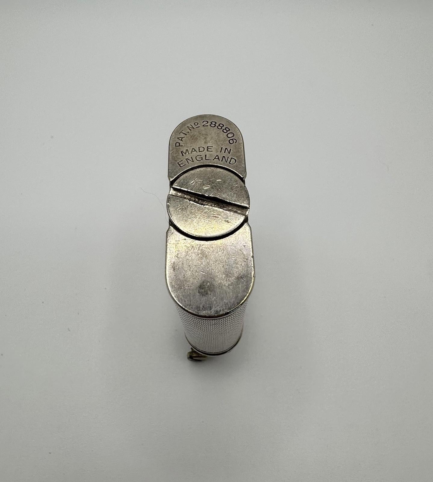 Vintage Dunhill Lift Arm Petrol Lighter - Silver Circa 1920