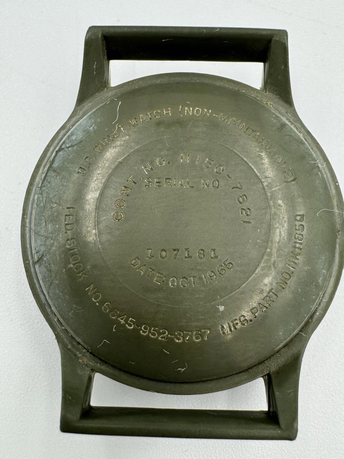 U.S. Military Wrist Watch · October 1965 – Original Issue with Strap