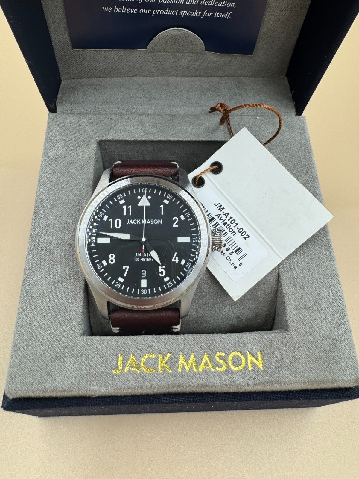 Jack Mason Watch JM-A101-002 Men's Regular Import Brown with Box Stainless Steel