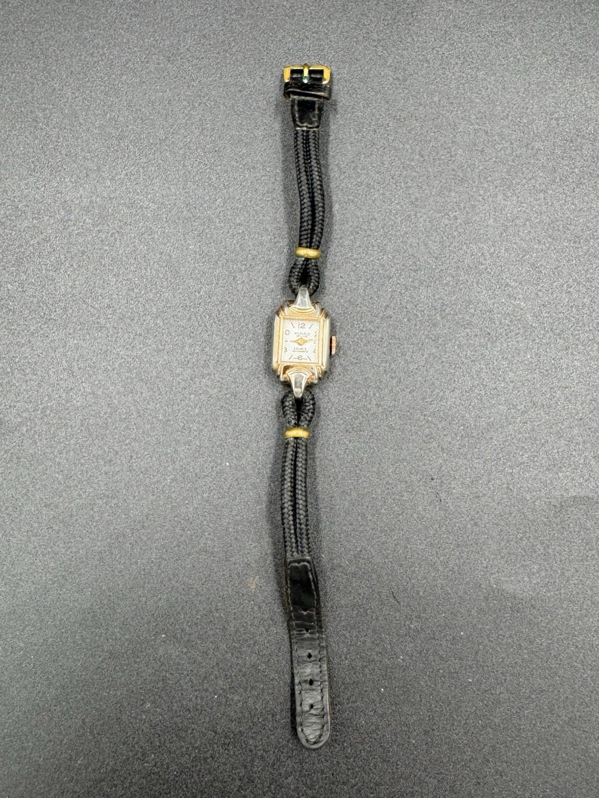 Vintage Minax De Luxe 5 Jewel Automatic Antimagnetic Ladies Watch Needs Service