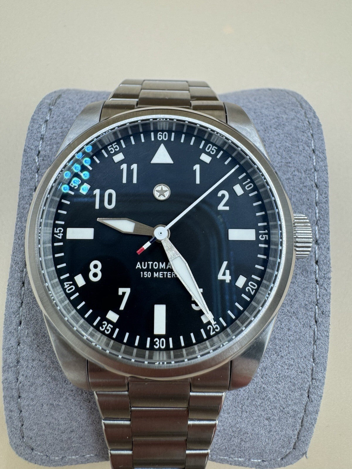 Jack Mason Pursuit Automatic 150m Black Dial Stainless Steel Bracelet Box Certs