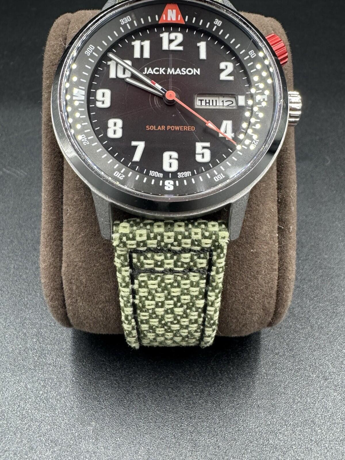 Jack Mason Solar Watch JM-F111-001 Siler Color Men's Recycled Material 100 meter