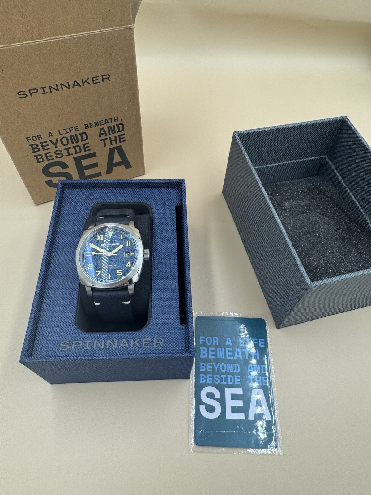 Spinnaker Hull California Blue Dial Japanese Automatic SP-5071-02 Men's Watch NM