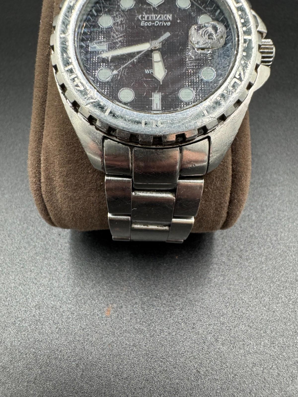 Vintage Citizen Eco-Drive Promaster Dive Watch 200m E100 Movement Used See Condi