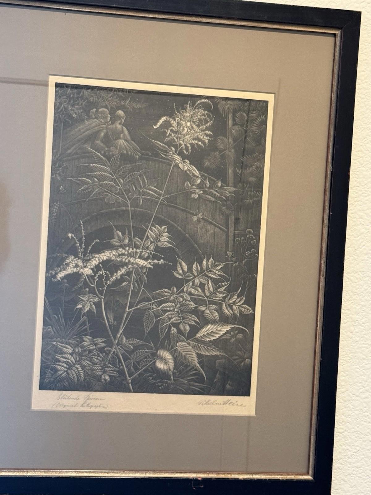 Wilhelm Heise Bluehende Spieren 1925 Lithograph Nocturnal