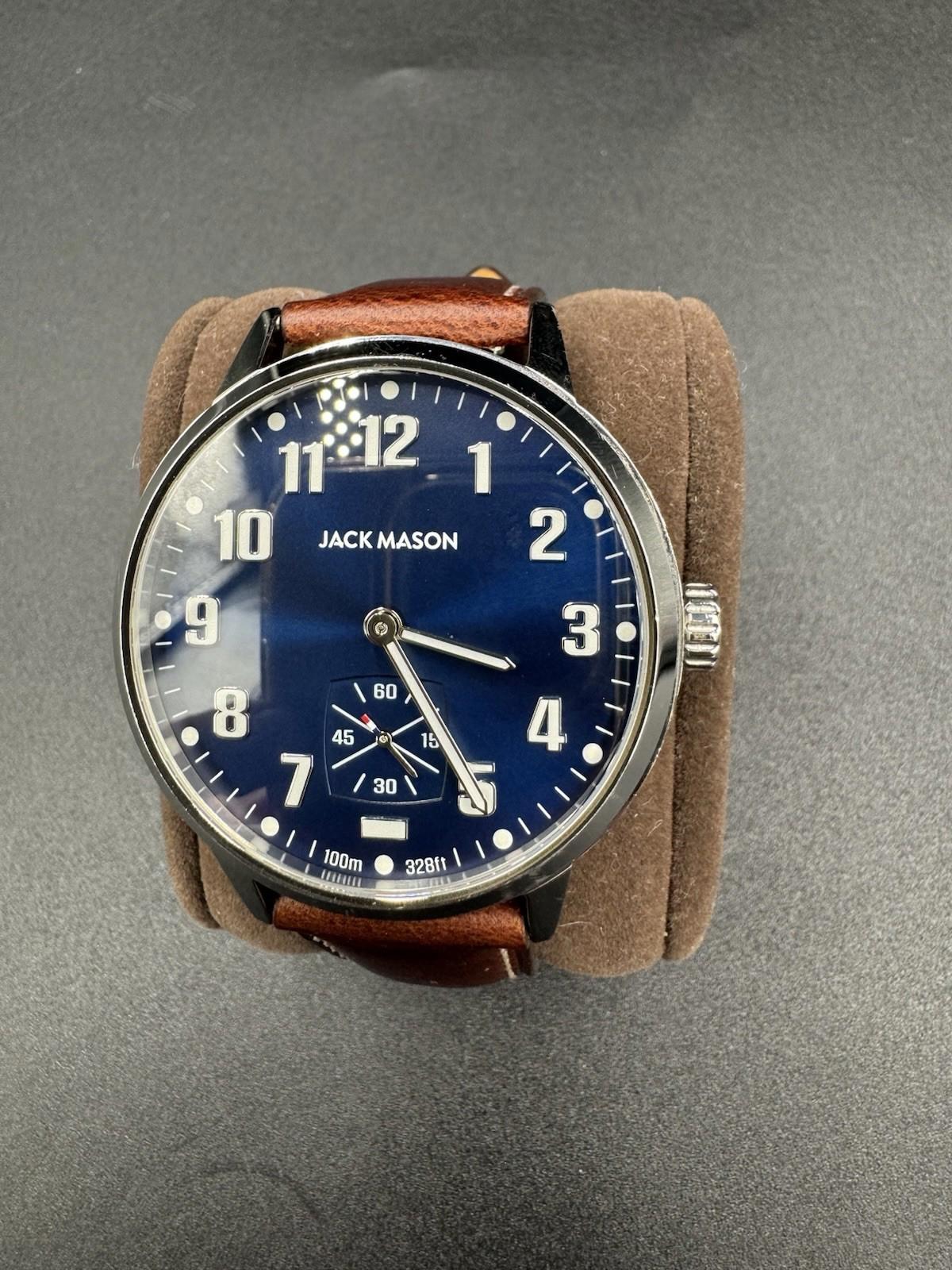 Jack Mason Field Sub Second Quartz 38mm Leather Strap - JM-F111-003 | Great Cond