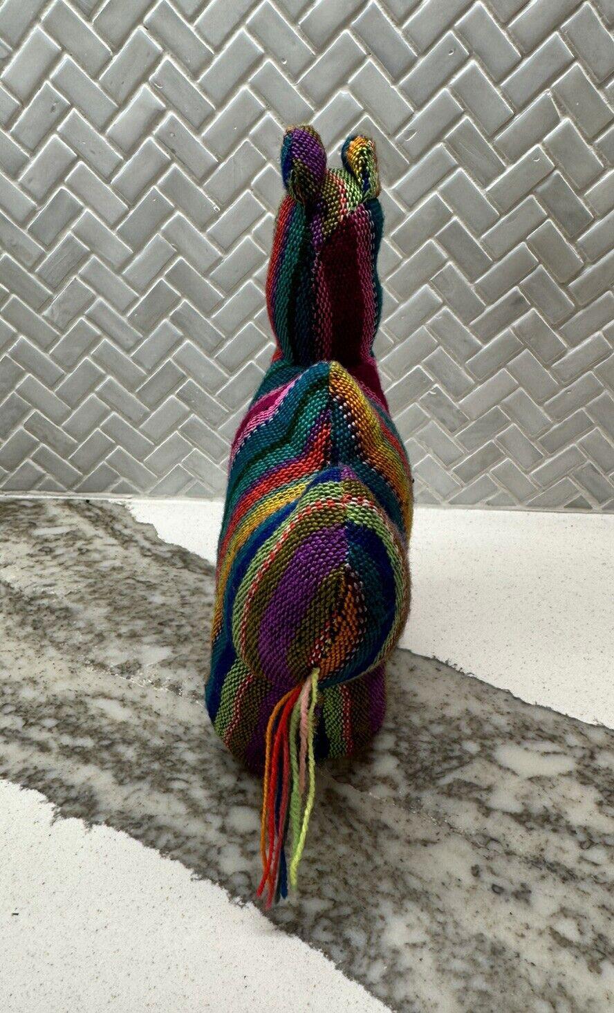 Handmade Guatemalen / Salvadorian Stuffed Camel Toy Striped