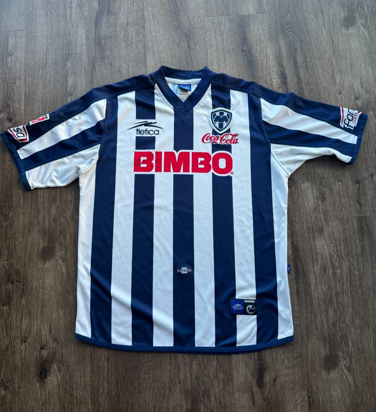 Vintage Rayados de Monterrey Home Jersey 2001–2002 – Atletica – Mens XL Mexico G