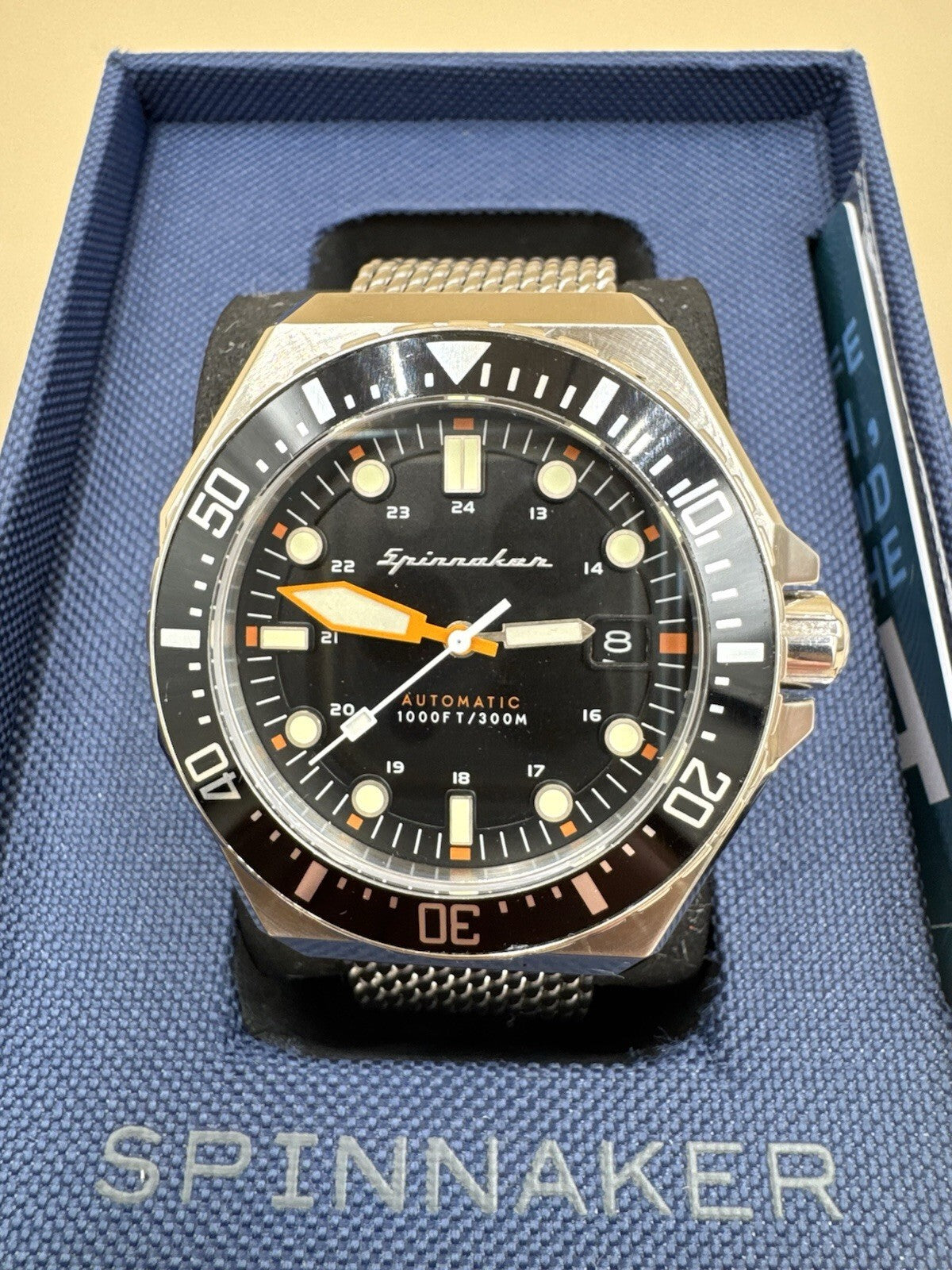 Spinnaker Dumas SP-5081 300 Automatic Date 300m 44mm Great Condition Rare Bezel