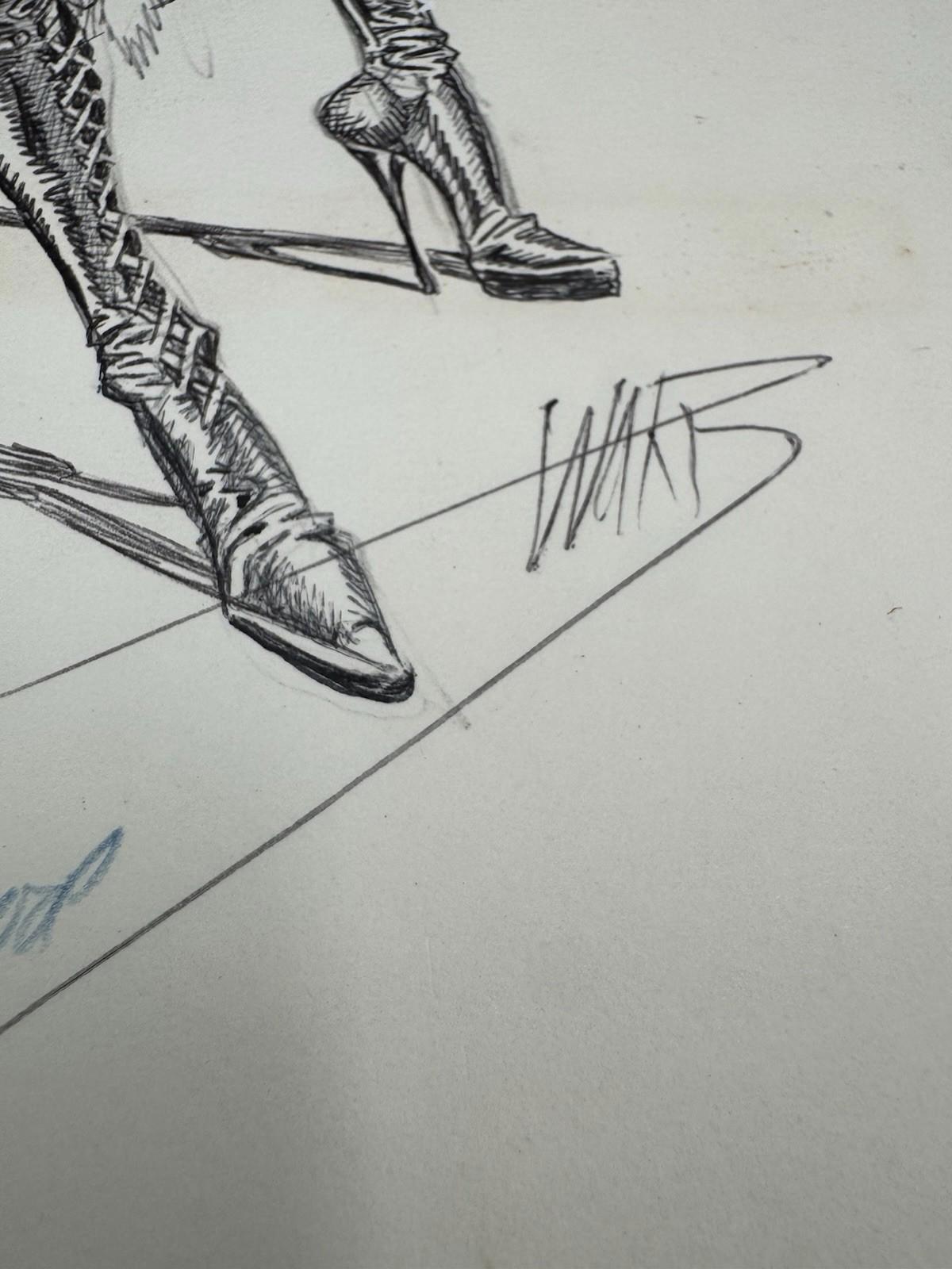 Original Bill Ward Erotic Drawing Vacation School Signed Sketch 1970s Unframed +