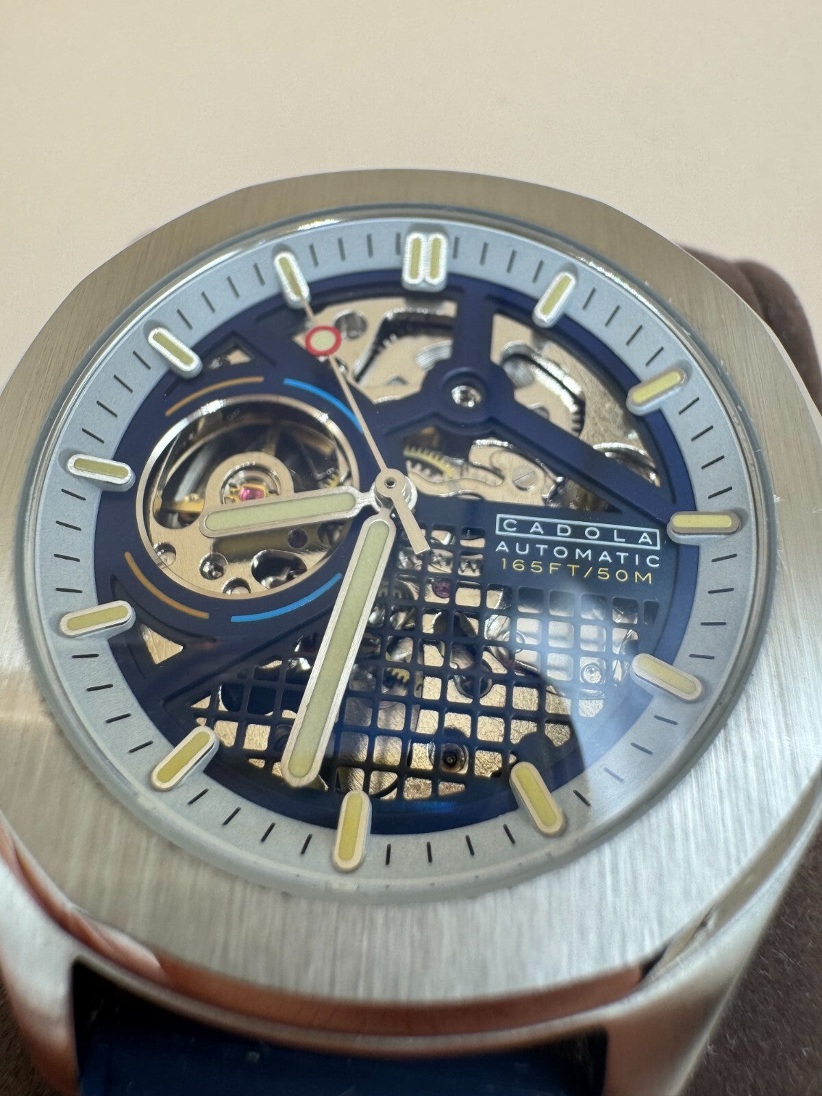 Cadola Tail Light Automatic CD-1054-02 Blue and Silver Watch in Great Condition