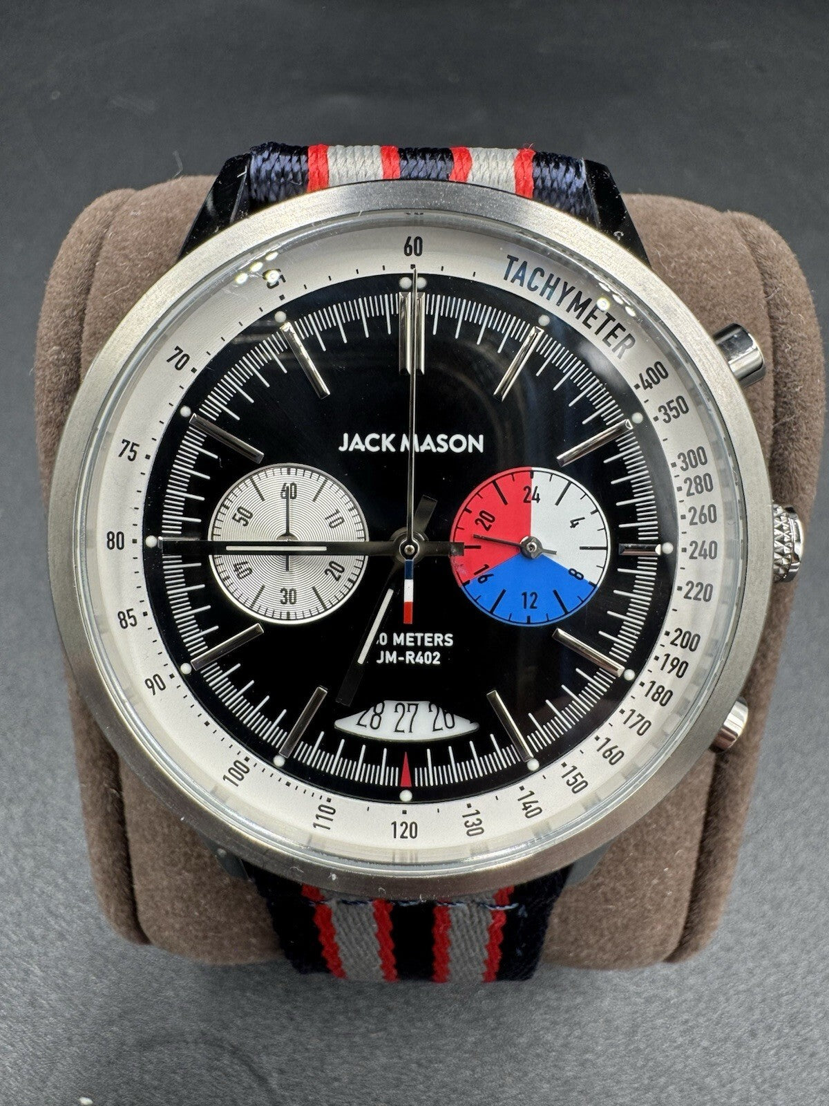 Exquisite JACK MASON "57" Racing Chronograph Quartz Men's Watch JM-R402-003 Nylo