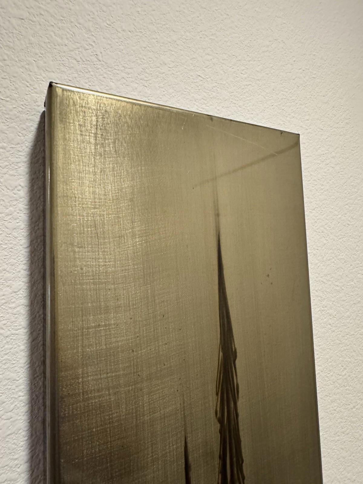Silvio Giovenetti Signed Metallic Abstract Acid Etched Steel