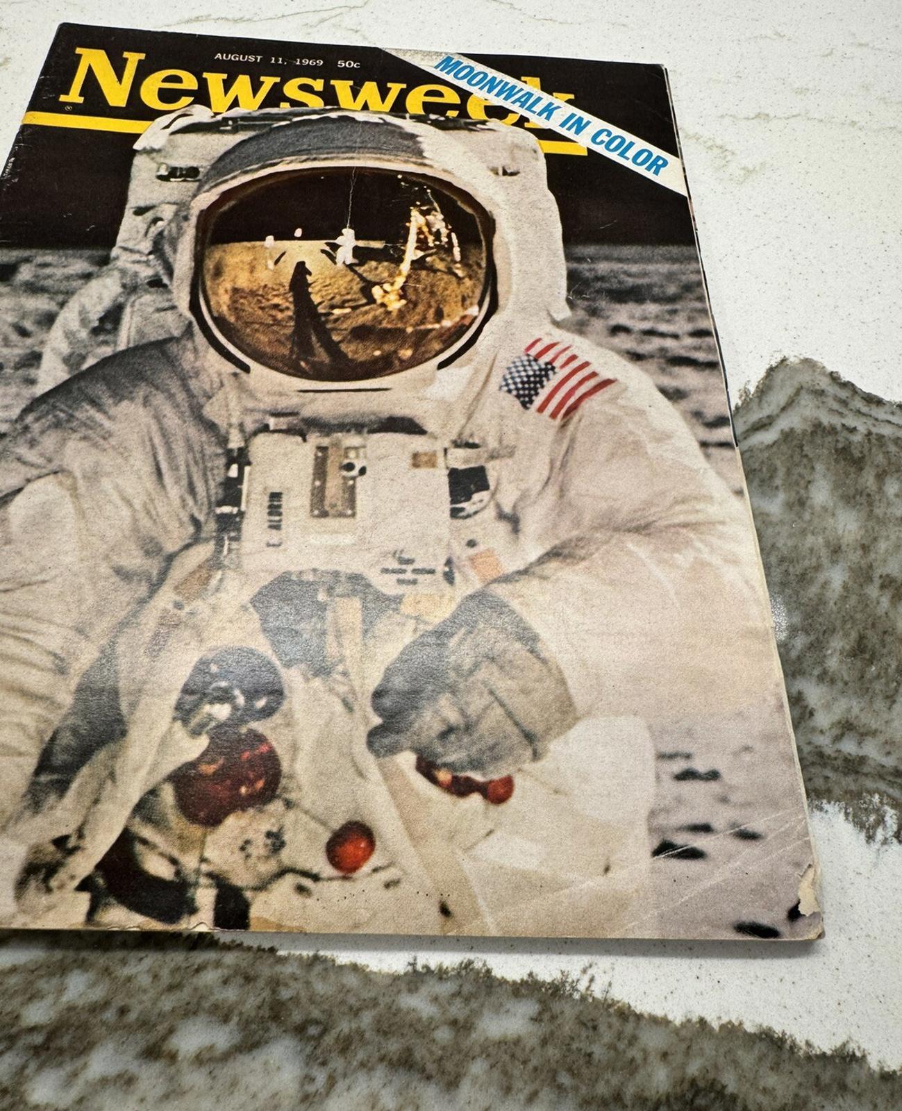 RARE Historic Newsweek August 11 1969 Aug Moonwalk Apollo 11