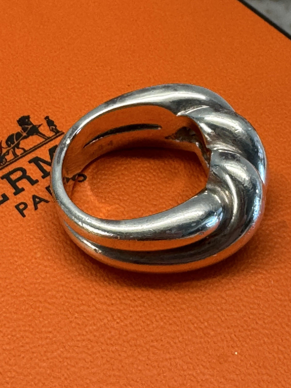 Hermes Paris Ring Torsade - US Size 7.5 - SV925 - Used - VG