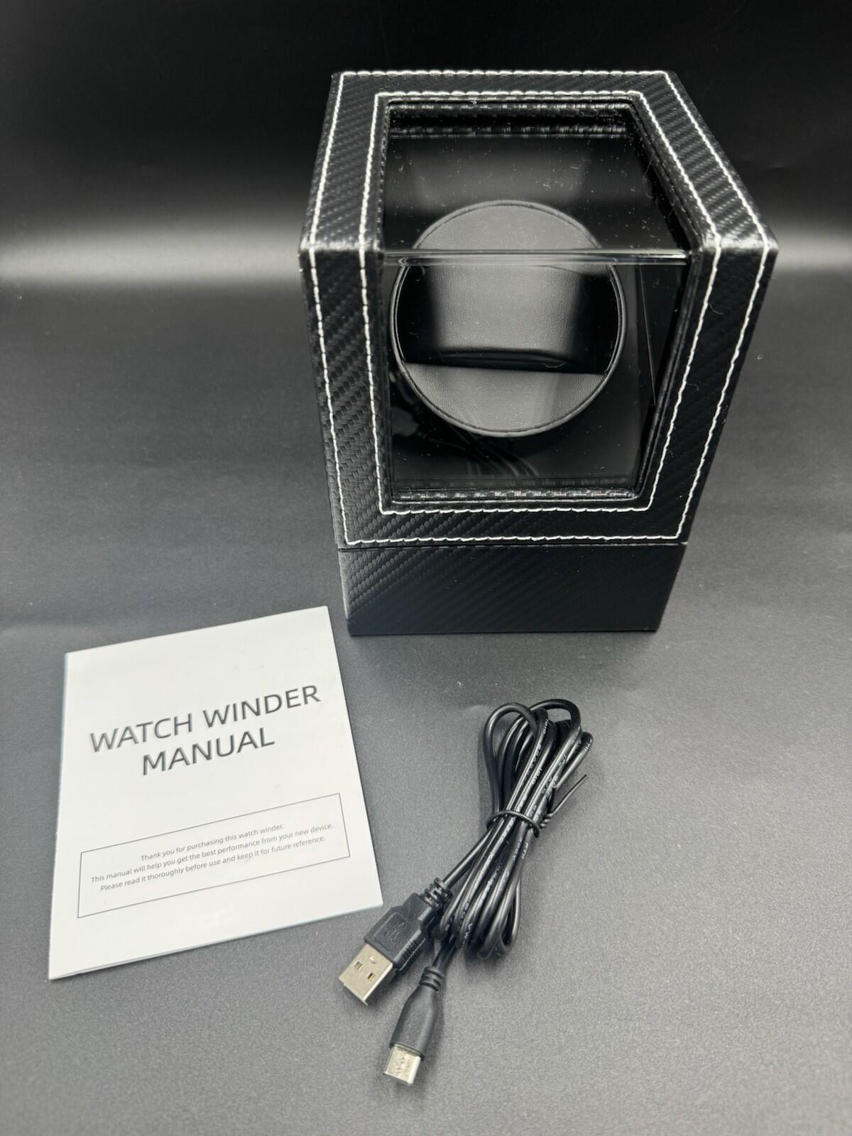 Automatic Single Watch Winder Case with Quiet Motor Fits Lady and Man Watch NIB+