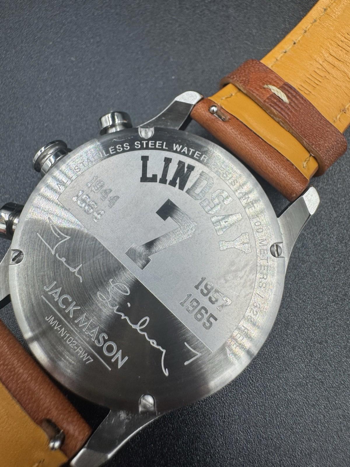 Jack Mason Ted Lindsay #7 Limited Edition Detroit Red Wings Chronograph Watch JM