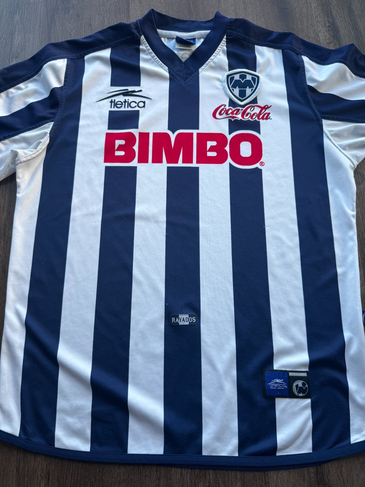 Vintage Rayados de Monterrey Home Jersey 2001–2002 – Atletica – Mens XL Mexico G