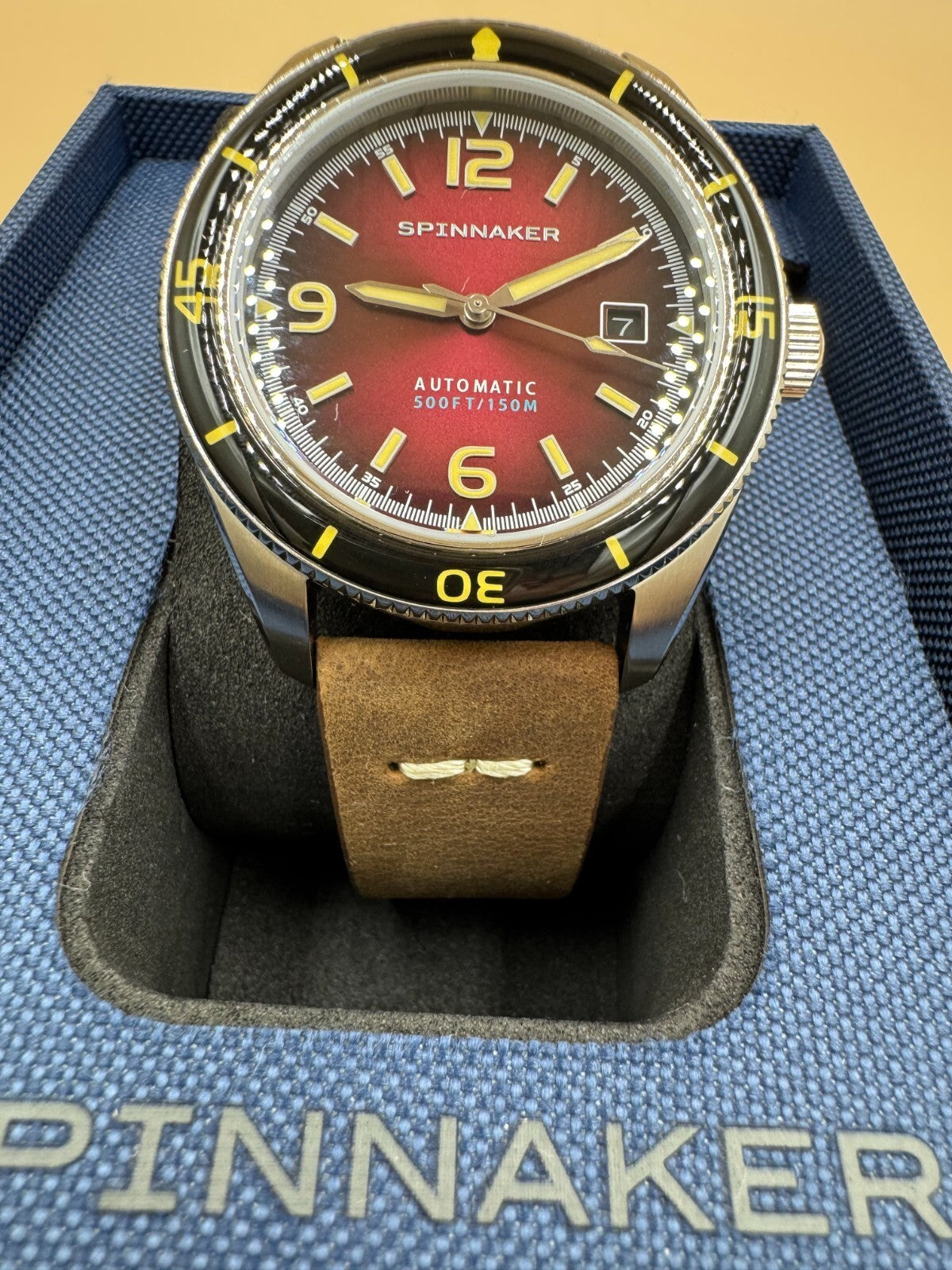 Spinnaker Fleuss Automatic Red Dial Stainless Steel Mens Watch SP-5055-07 - New