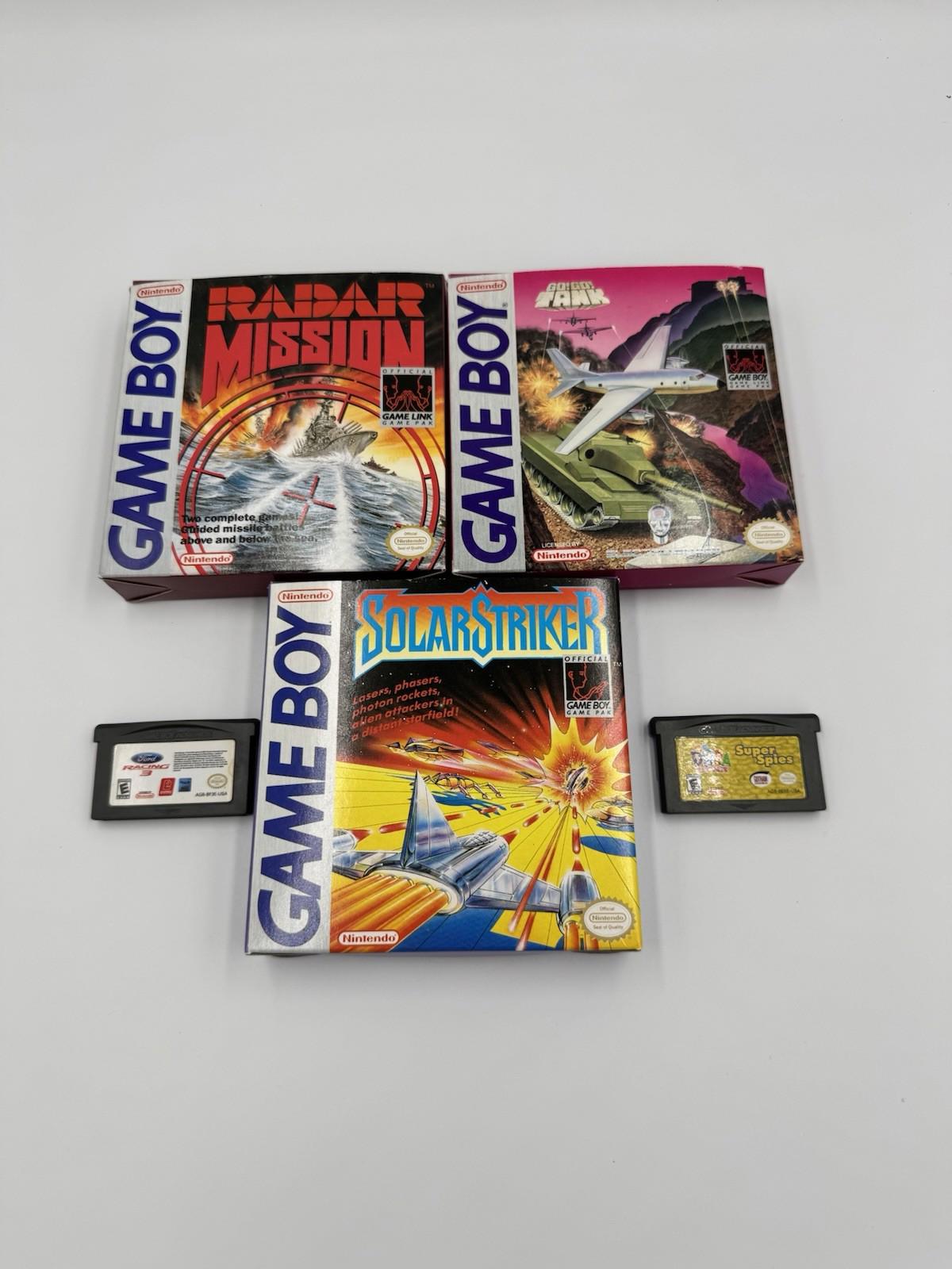 Game Boy Collection BOXES RADAR MISSION Solar Striker Go Tan